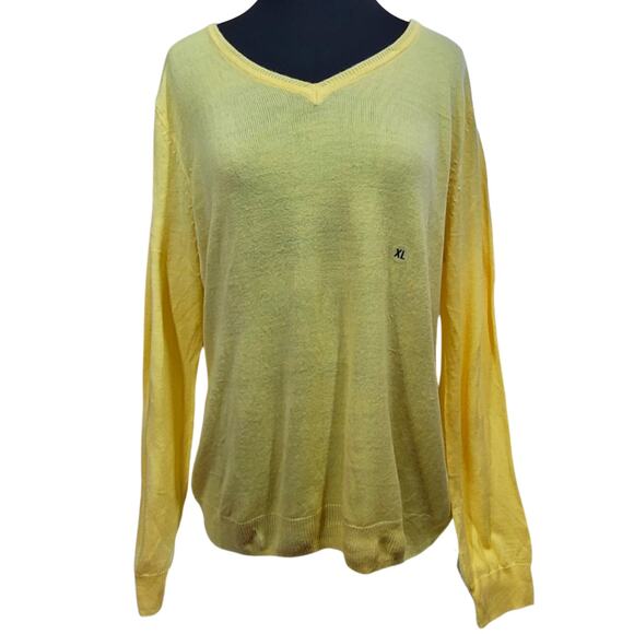 Yellow Lightweight V Neck Sweater Size XL - Picture 1 of 5
